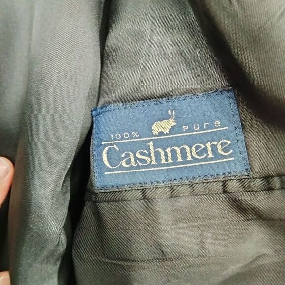 Carolina Blue Sports Coat Mens 40 100% Cashmere Black Single-Breasted USA - Picture 13 of 14